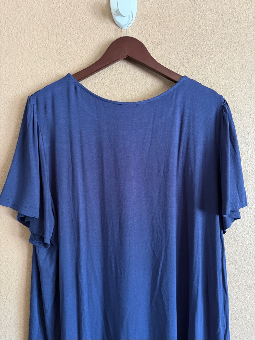 Papermoon Navy Eyelet Yoke Short Sleeve Top Size 3XL NWT - Picture 10 of 11